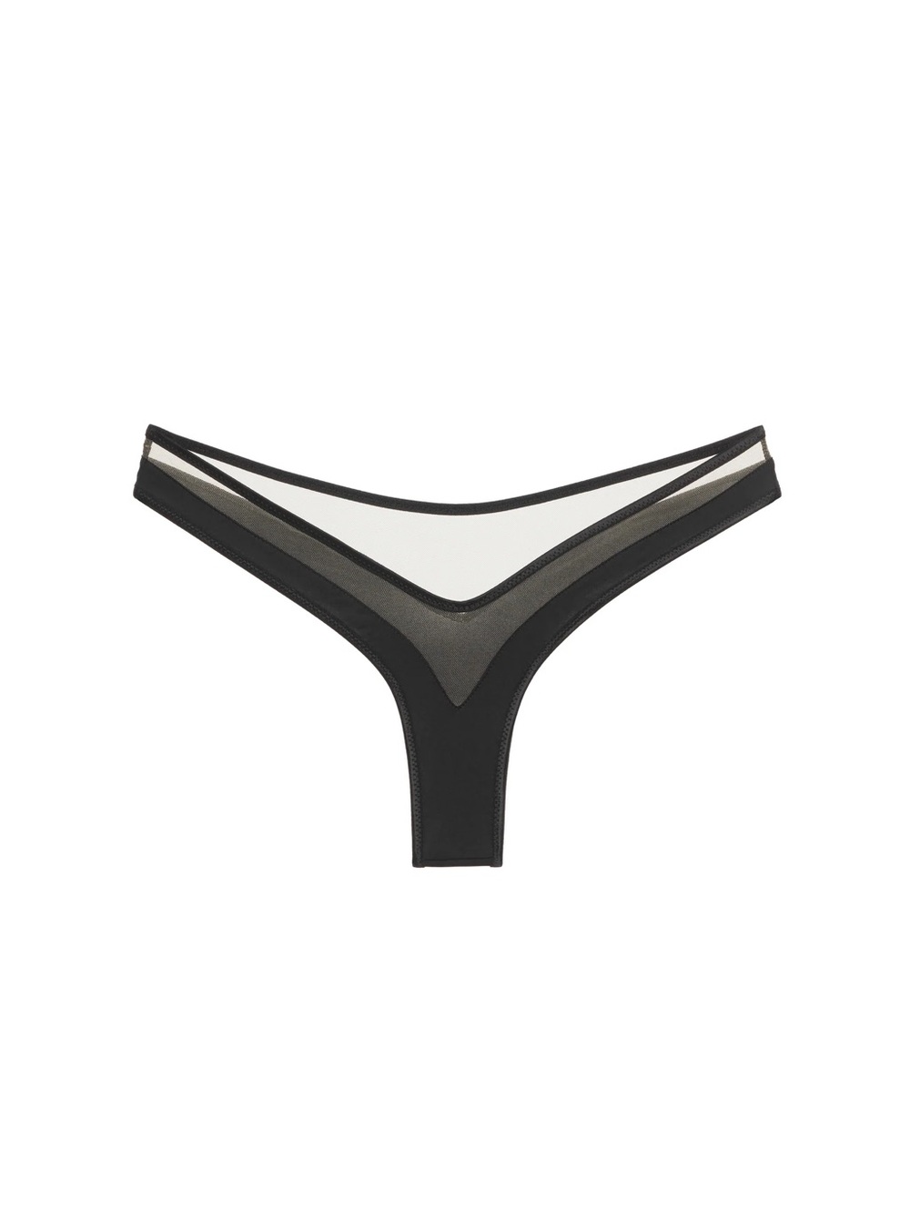 GOD SAVE QUEENS Forget Me Not Thong in Black